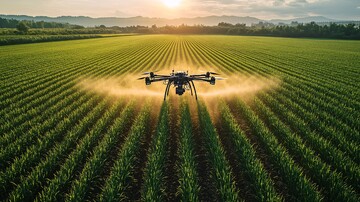 机械臂喷洒农田