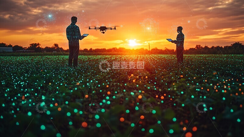 高清大图下载【趣麦麦图】无人机精准灌溉2