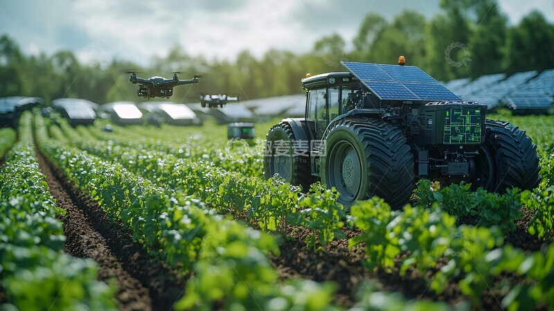 高清大图下载【趣麦麦图】无人农场自动作业
