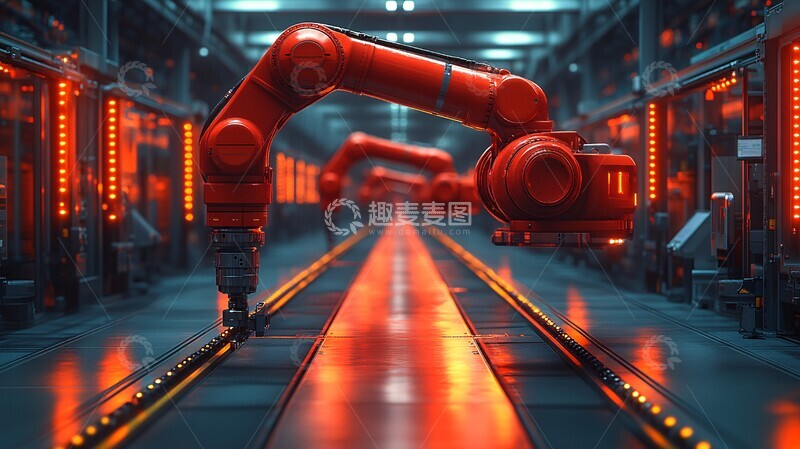 高清大图下载【趣麦麦图】巨型机械臂仓库2