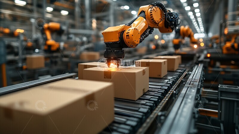 高清大图下载【趣麦麦图】机械臂自动装箱系统1