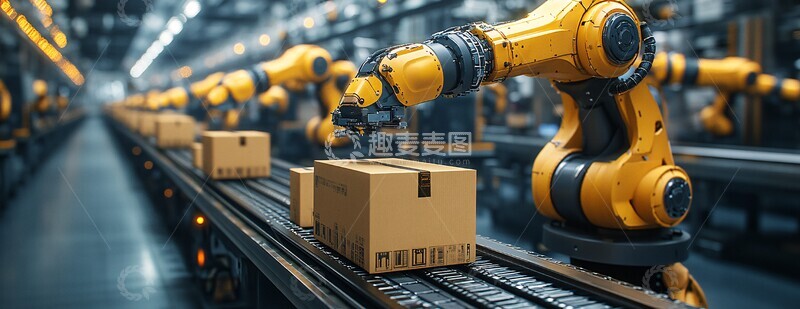 高清大图下载【趣麦麦图】机械臂搬运场景1
