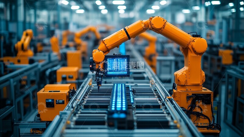 高清大图下载【趣麦麦图】智能工厂生产线10