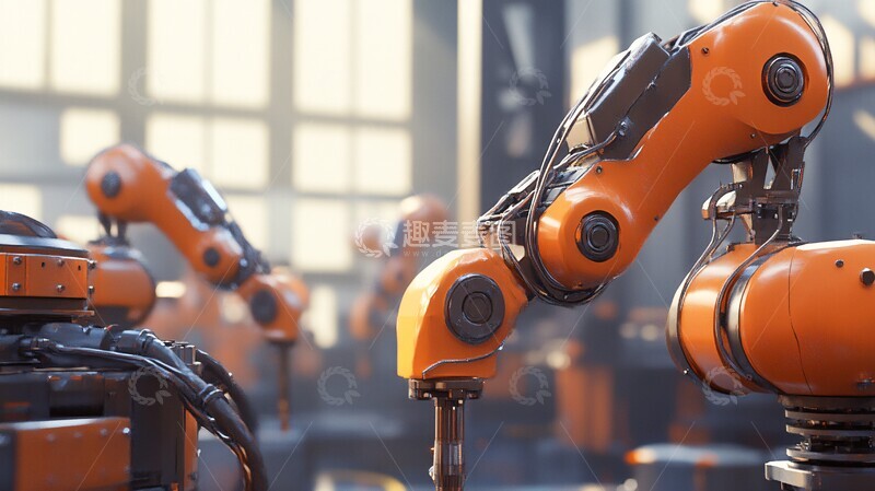 高清大图下载【趣麦麦图】机械工厂生产场景1