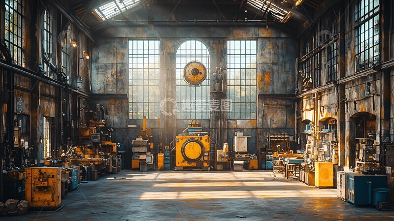 高清大图下载【趣麦麦图】工业车间内部场景3