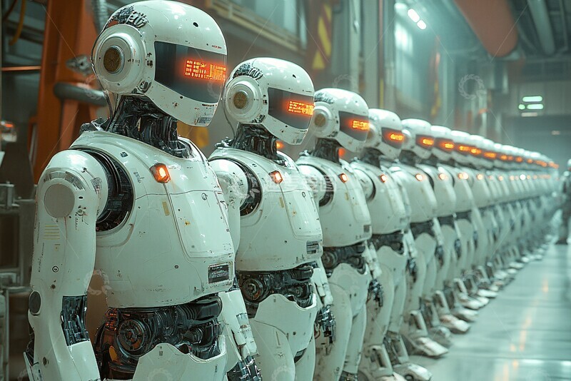 高清大图下载【趣麦麦图】工业革命机器人臂