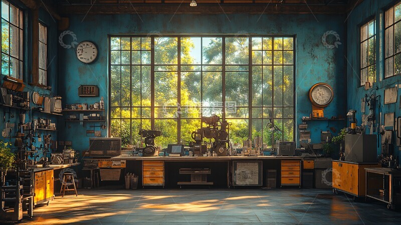 高清大图下载【趣麦麦图】工业车间内部场景2