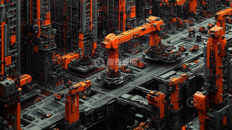高清大图下载【趣麦麦图】机械臂工厂布局