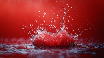 红色水花摄影2