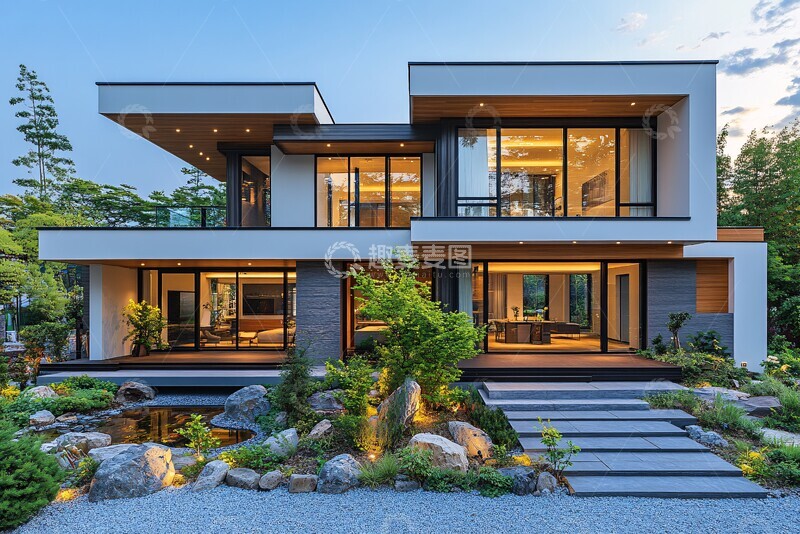 高清大图下载【趣麦麦图】现代独栋房屋2
