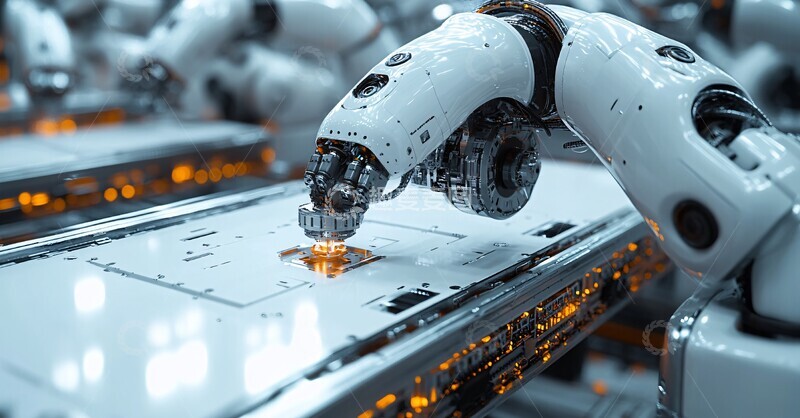 高清大图下载【趣麦麦图】机械臂装配台