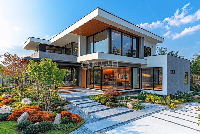 高清大图下载【趣麦麦图】现代独栋房屋