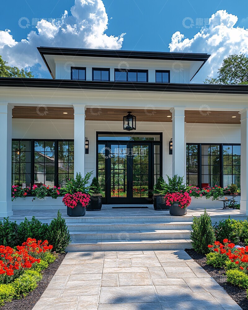 高清大图下载【趣麦麦图】白色外墙现代住宅