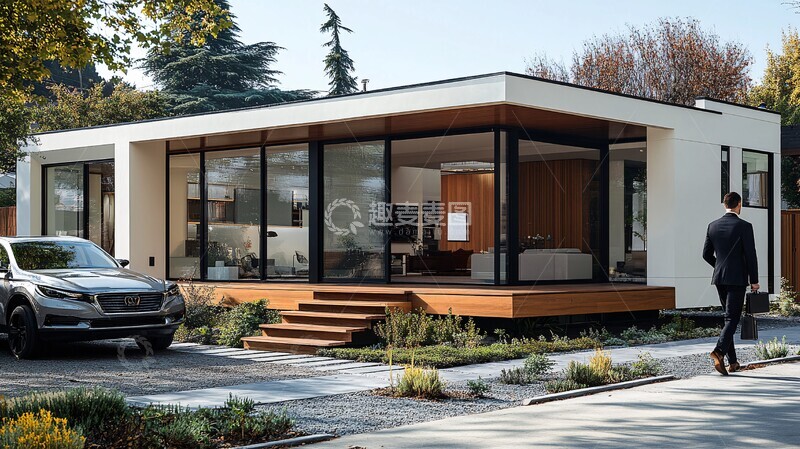 高清大图下载【趣麦麦图】简约现代平顶单层住宅