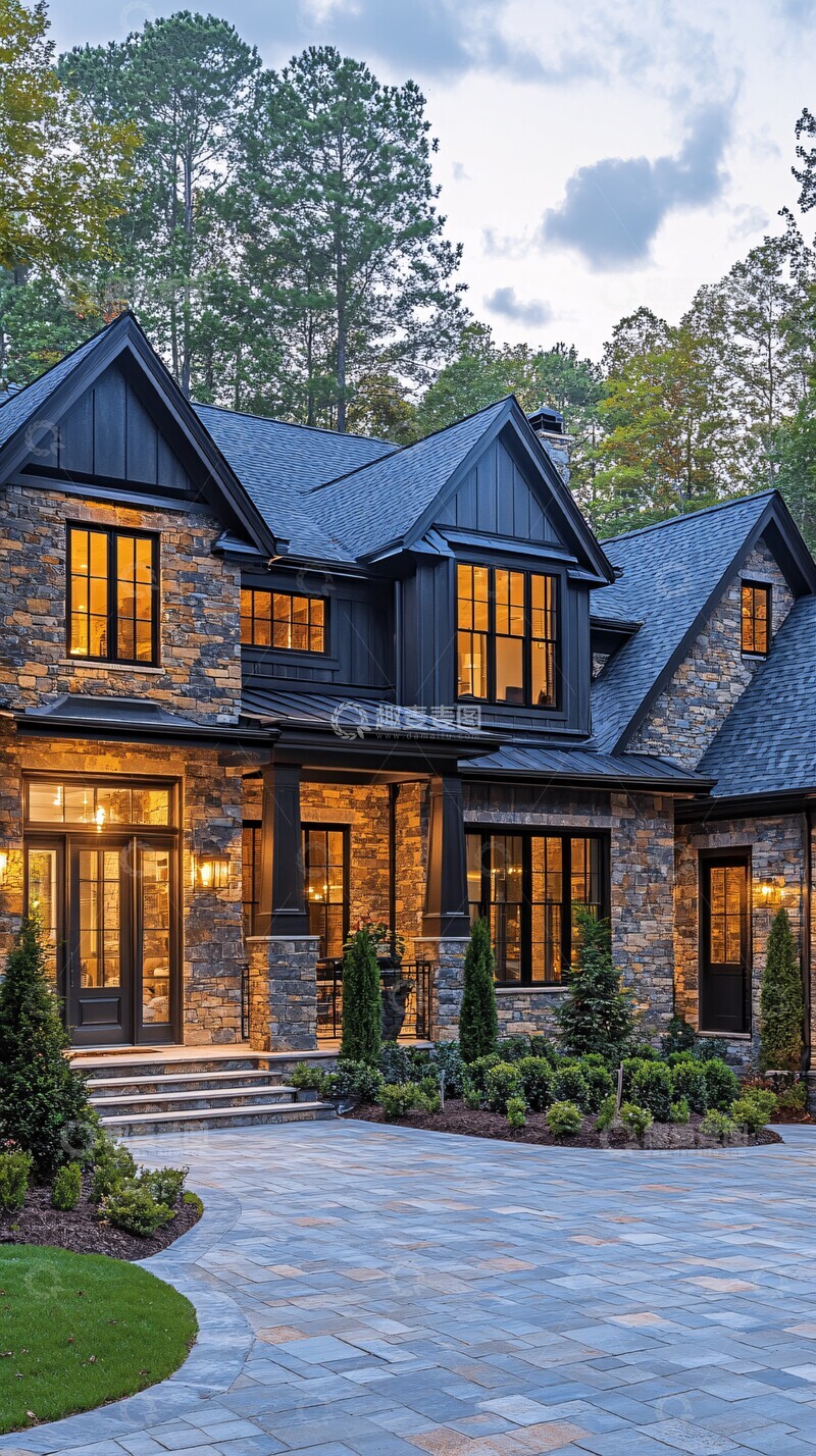 高清大图下载【趣麦麦图】三栋现代住宅展示