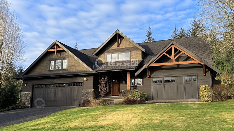 高清大图下载【趣麦麦图】工匠风格房屋排水系统