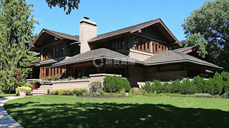 高清大图下载【趣麦麦图】工匠风格房屋排水系统2