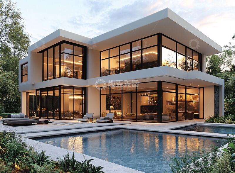 高清大图下载【趣麦麦图】白屋黑窗无限池1