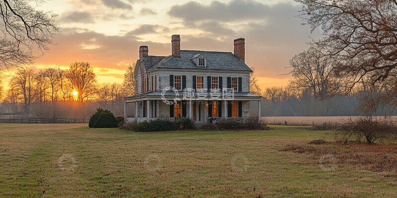 高清大图下载【趣麦麦图】乡村大宅全景照3