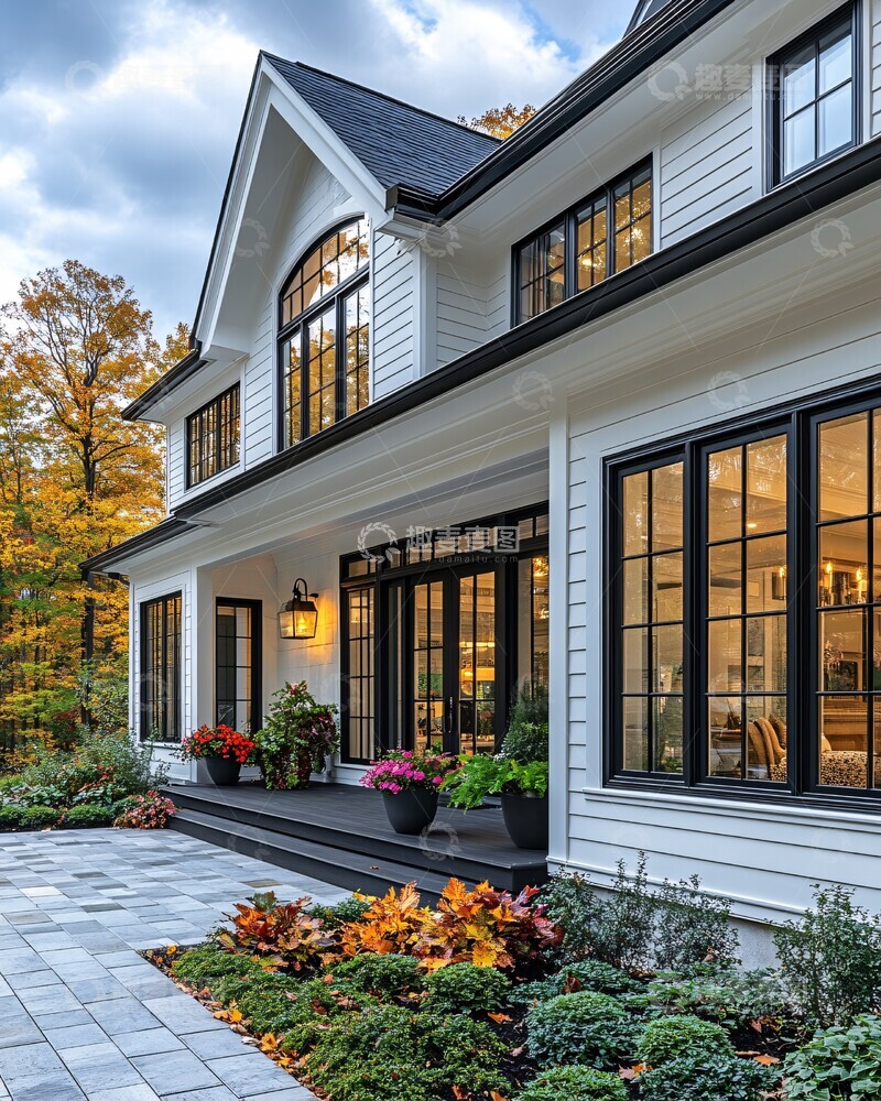 高清大图下载【趣麦麦图】白色外墙现代住宅1