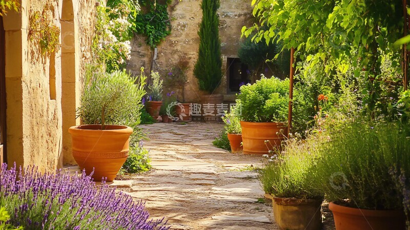 高清大图下载【趣麦麦图】-石径花园设计1