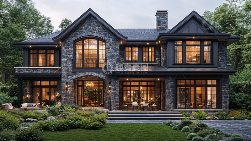 高清大图下载【趣麦麦图】石砌农舍外景1