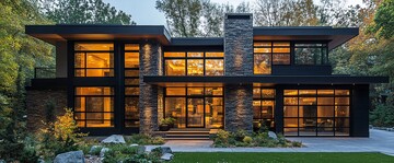 黑金属石墙住宅3