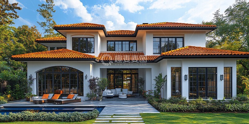 高清大图下载【趣麦麦图】白色两层住宅