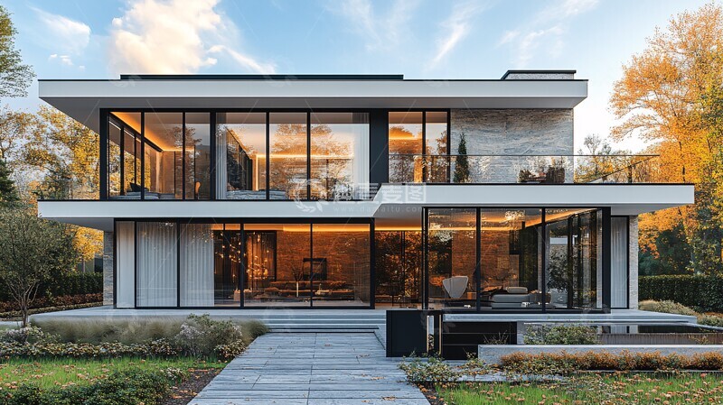 高清大图下载【趣麦麦图】豪华别墅现代设计1