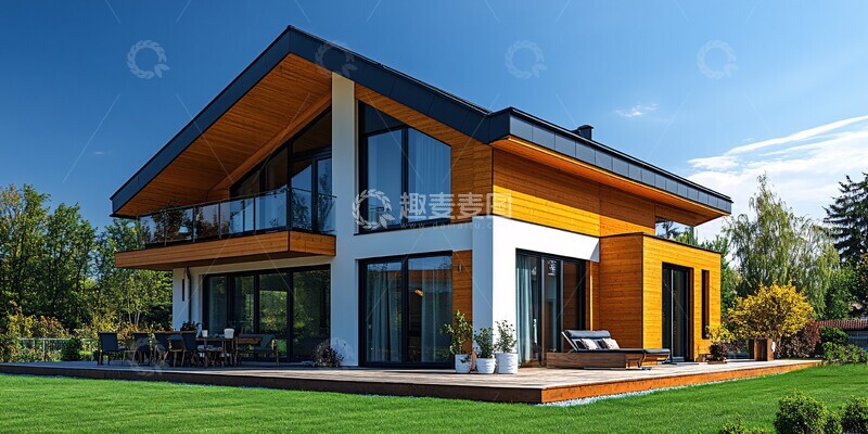 高清大图下载【趣麦麦图】现代住宅蓝天2