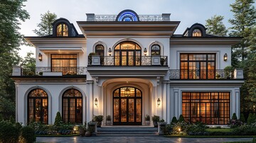 白色拱形窗阳台豪宅2