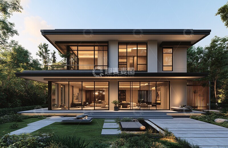 高清大图下载【趣麦麦图】三层中式别墅设计图1