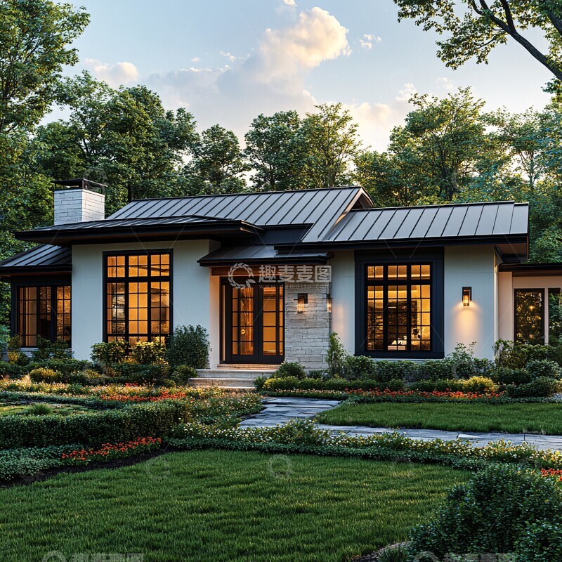 高清大图下载【趣麦麦图】现代牧场风格房屋