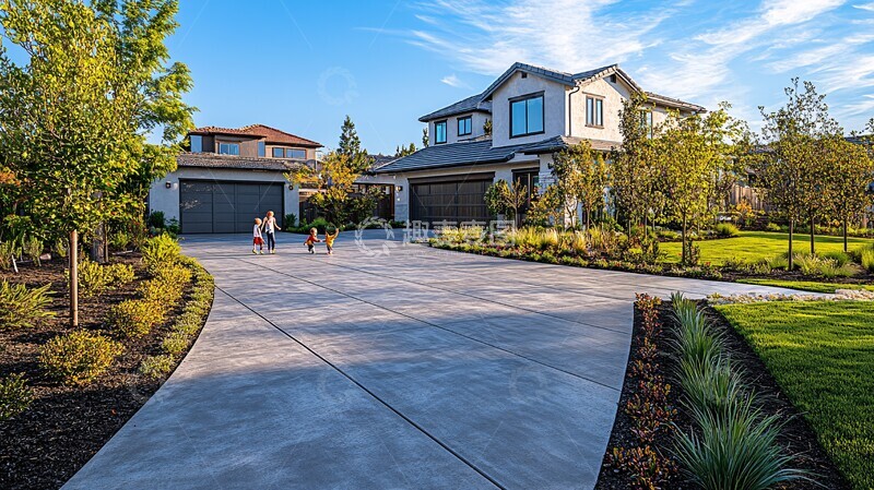 高清大图下载【趣麦麦图】灰色混凝土车道1