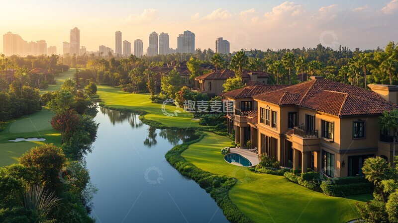 高清大图下载【趣麦麦图】高尔夫社区豪宅2
