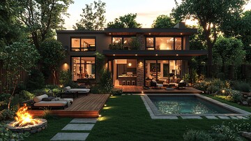 现代美式后院景观2