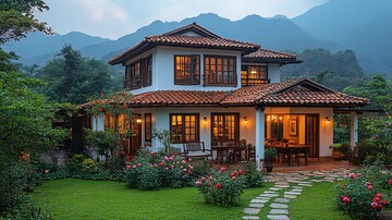 白墙红瓦乡村屋3