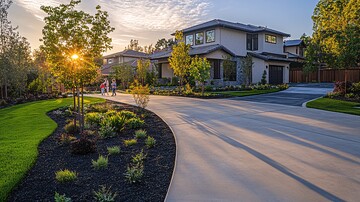 灰色混凝土车道