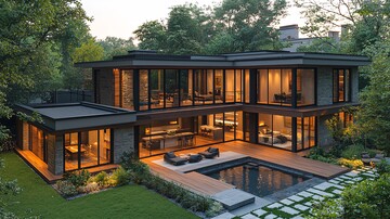 现代美式后院景观1