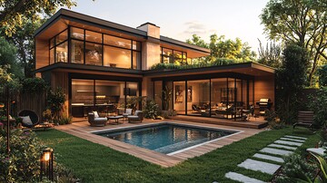 现代美式后院景观