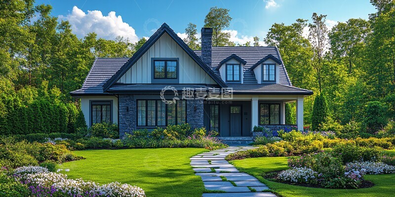 高清大图下载【趣麦麦图】夏日住宅与庭院1