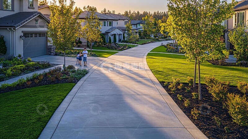 高清大图下载【趣麦麦图】灰色混凝土车道2