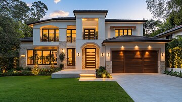 双层豪宅前院夜景2