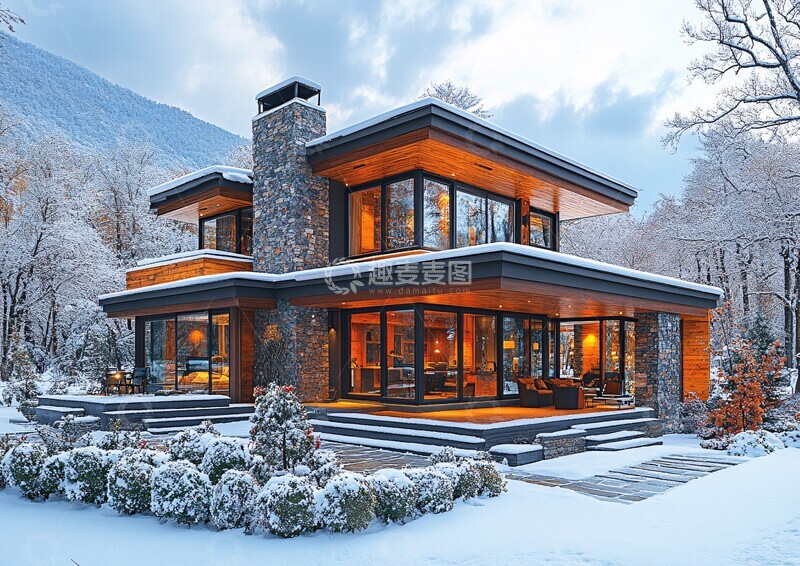 雪山花间现代宅3