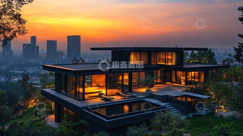 高清大图下载【趣麦麦图】山顶夜景山顶夜景城市1