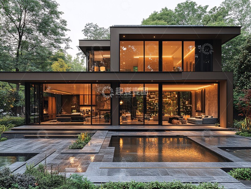 高清大图下载【趣麦麦图】玻璃水景宋代风格2