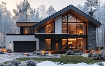 黑白双层英式住宅3