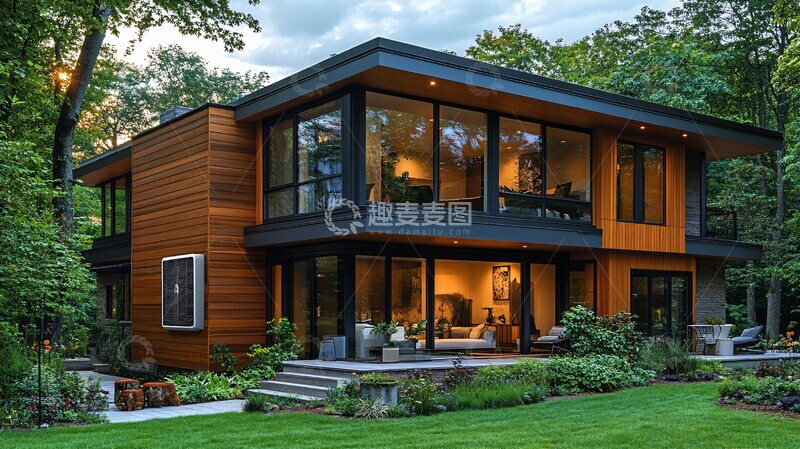 高清大图下载【趣麦麦图】现代住宅外置热泵2