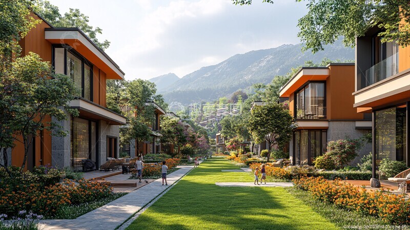 高清大图下载【趣麦麦图】现代建筑与自然融合8