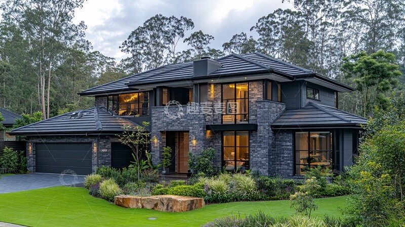 高清大图下载【趣麦麦图】双层住宅与大窗设计1